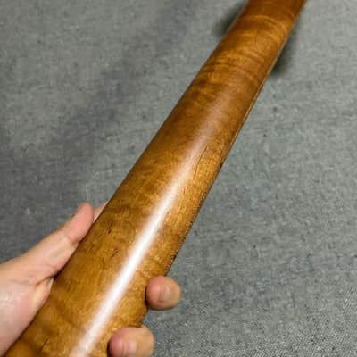 Roasted flame maple 20 fret Fretless J Bass guitar Neck parts 4 string 34inch image 3