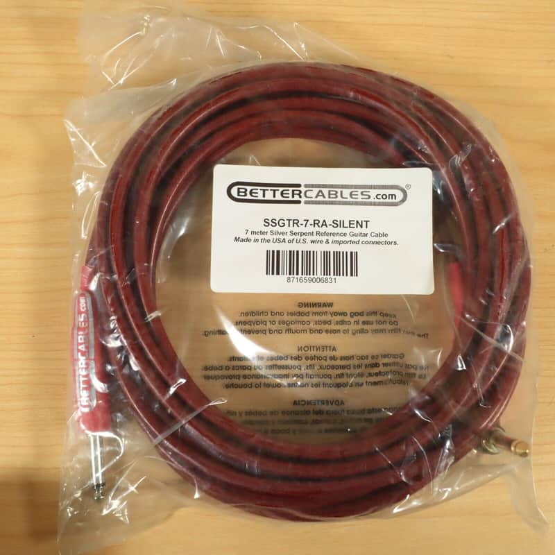 Silver Serpent Instrument Cable SSGTR-7-RA-Silent Right Angle image 1