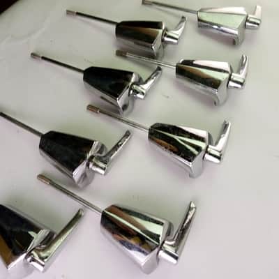 Premier 8x Bass Drum Tension T-Rods+Claws Vintage 60s-70s Elite Chrome Set4 9/16 image 2