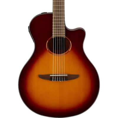 Yamaha Ntx - Thinline Acoustic-Electric Classical Guitar - Brown Sunburst image 1