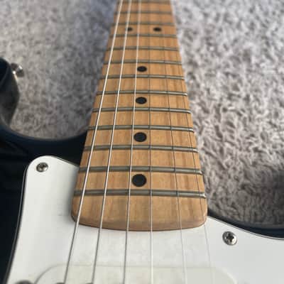 Fender Standard Stratocaster 2007 MIM HSS Black Maple Fretboard Strat Guitar image 8