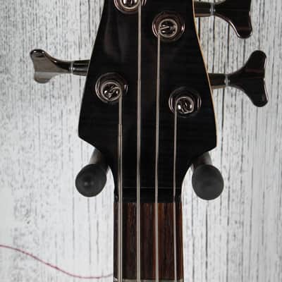 Yamaha TRBX604FM TBL 4 String Electric Bass Guitar Flame Maple Top Trans Black image 10