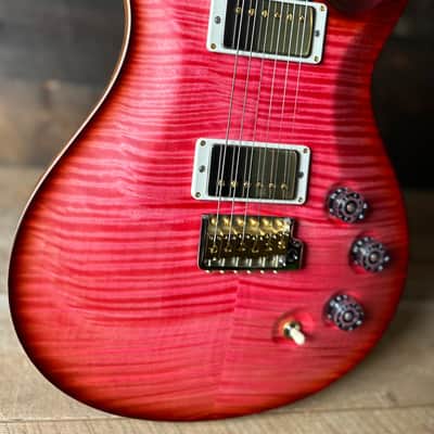 PRS DGT David Grissom Signature Wood Library Flame Maple 10 Top, Brazilian Rosewood FB - RARE! Bonnie Pink Cherry Burst 410959 image 4