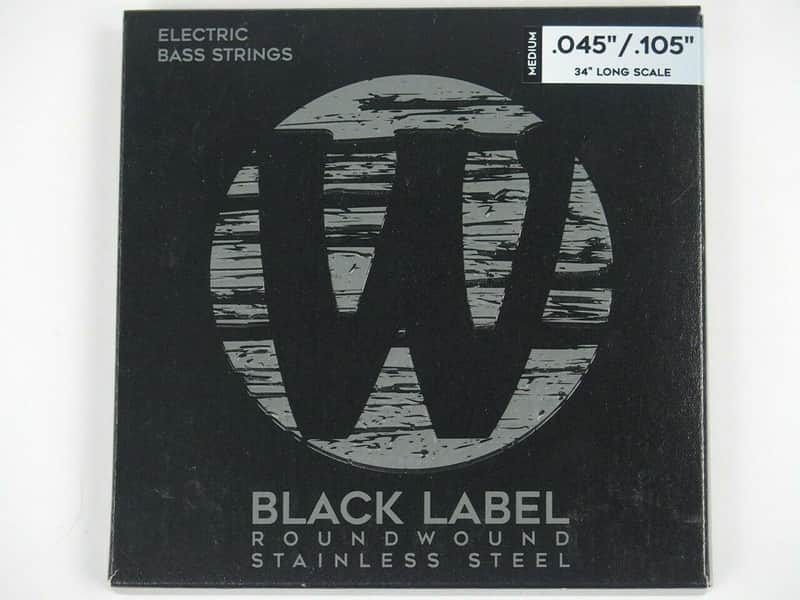 Warwick Black Label 4 String Bass Long Scale Roundwound Strings Pack Set 45-105 image 1