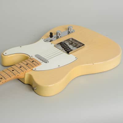 Fender  Telecaster Solid Body Electric Guitar (1973), ser. #395697, original black tolex hard shell case. image 7