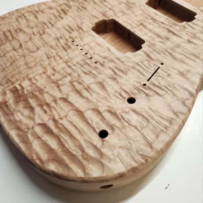 Shepard Custom Guitars Custom Telecaster Body Semi-hollow Backroute F Hole Optional Quilted Maple Top On 1pc Mahogany 2026 - Unfinished image 3