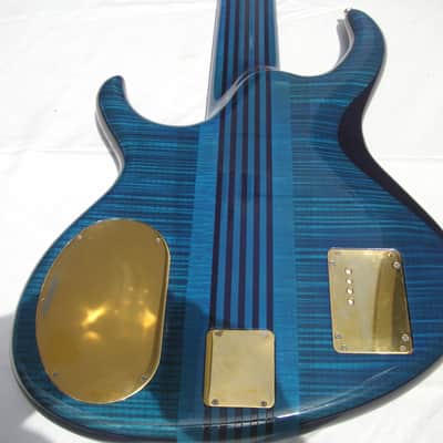 Alembic Series ll 6 String Bass Guitar 1997 Saphire Blue Clear image 2