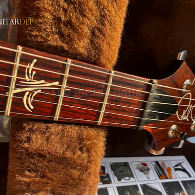 ♚AMAZING♚PRS Artist Custom PAULS GUITAR ♚ HONDURAN !♚ 'AAAAA' Flame ♚ BLACK GOLD ♚ Brushstroke Birds ♚7.6LB♚22*24 image 8