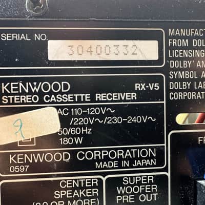 Kenwood RX-V5 Receiver Cassette Deck  JAPAN IMPORT Vintage Audio HiFi Stereo image 7