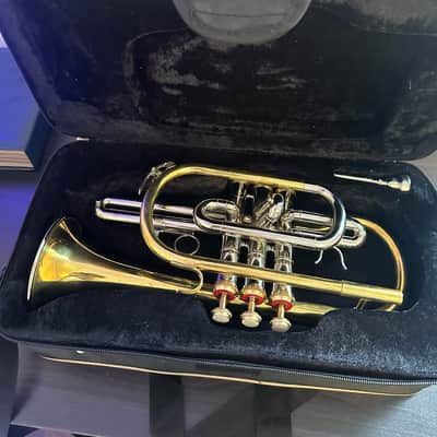 Bb Cornet – Gold/Silver Finish – Complete with Hardcase & Mouthpiece image 6