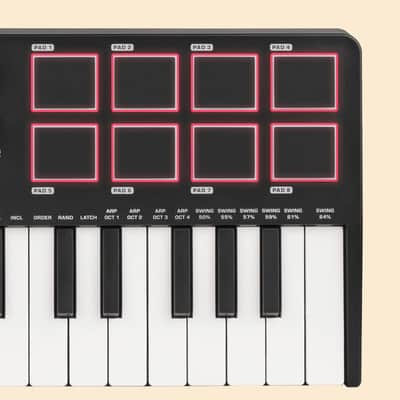 KOKKO MIDI Controller Keyboard, Mini 25 Key With 8 Backlit Drum Pads, 8 Knobs and Pitch Bend Wheel, Modulation Wheel for Music Production, Cubase LE Software Included (Price includes the import duty for US buyer) image 8