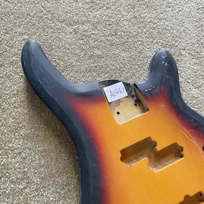 Sunburst Finish 4 String Bass Body image 5
