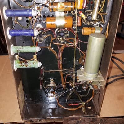 RCA Rare Military Projector Tube Amp MI-1356 Monoblock 6L6 PP for PH-398 PG-200 EQ 1949 - Black Wrinkle Paint image 16