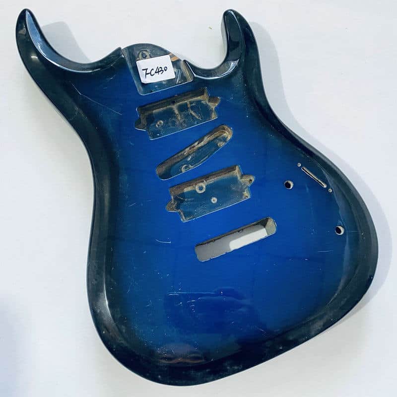 Blue Burst HSH Guitar Solid Basswood Body image 1