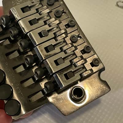 1990's Korean Ibanez RG Series LO-TRS II Cosmo Black Floyd Rose Tremolo Bridge Vibrato & Arm image 17