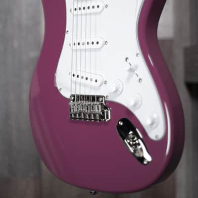 PRS J2R1J SE Silver Sky in Dragon Fruit Electric Guitar image 3