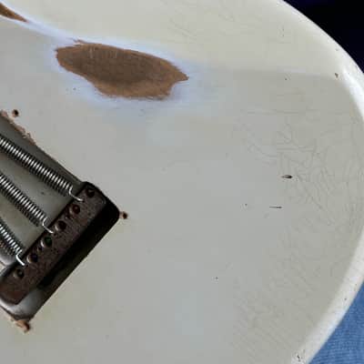 Haar S Old Headstock Birdseye Neck Olympic White Aged image 12