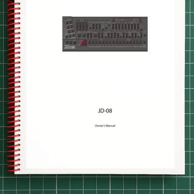 Roland JD-08 — 2 in 1 Owners Manual User Instructions — 64 Pages — USA Made