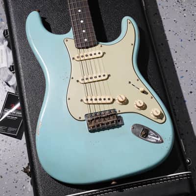 Fender Masterbuilt Andy Hicks Fat 64 Strat Brazilian Rosewood Journeyman Relic Aged Daphne Blue Josefina Pickups image 4