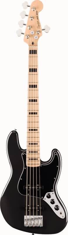 Squier Affinity Series Jazz Bass V Metallic Black image 1