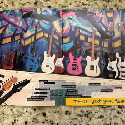 Squier Catalog Brochure 1989 H.M. Strat stratocaster telecaster contemporary jazz precision bass II image 2