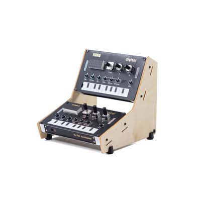 3DWaves 2 Tier Stands For The Korg NTS-1 Nu:Tekt Digital Synthesizer (Wood) image 1