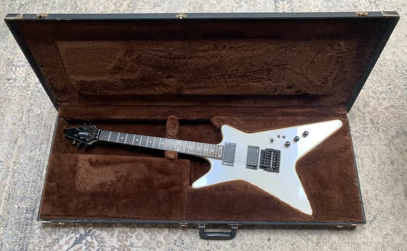 1988-89 Carvin V220 Guitar, Pearl White, OHSC, Kahler, EMG, Vintage 80s-90s image 1