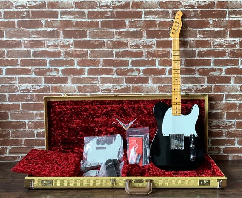Fender Custom Shop Vintage Custom 1950 Pine Esquire Aged Black LTD Editon 2020 image 1