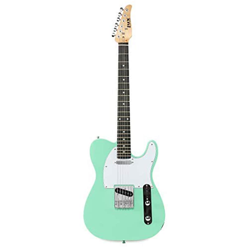 LyxPro 39" Telecaster Solid Electric Guitar, Full-Size Paulownia Body, Green image 1