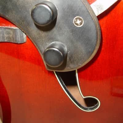Hagstrom HL550 Hollow-Body Jazz Electric Guitar, Matte Natural Mahogany w/ Case HL-550 image 7