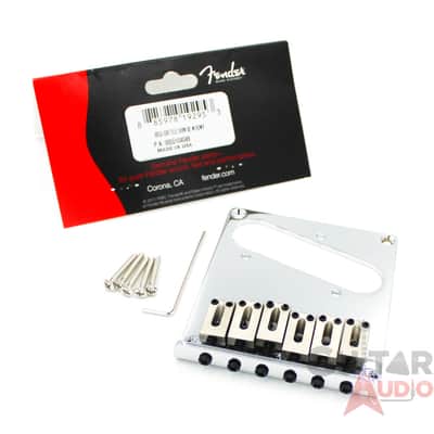 Genuine Fender Squier Standard Telecaster/Tele 6-Saddle CHROME Guitar Bridge image 4