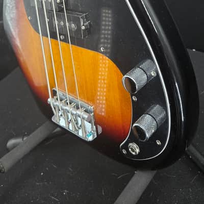Fender Standard Precision Bass®, Laurel Fingerboard, Black Pickguard, 3-Color Sunburst image 4