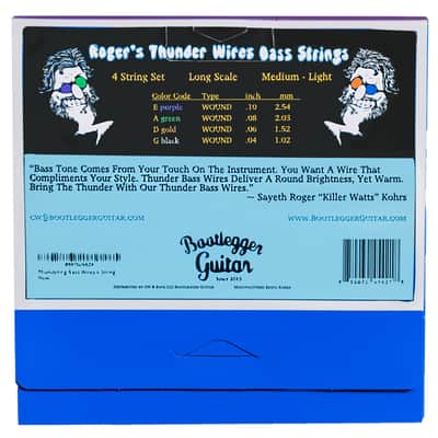 Bootlegger Guitar Roger Kohrs Thundering  Wires Bass Strings 4 String Set Medium Light Long Scale image 2