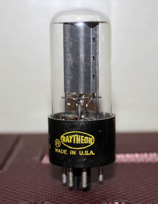 RAYTHEON 5Y3GT VT-197A BLACK PLATE D GETTER TEST NOS++ VINTAGE 1960 image 1