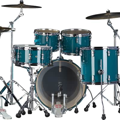 Sonor AQ1 Caribbean Blue Studio 5pc Kit 20x16/10x7/12x8/14x13/14x6 Birch Drum Shells +Hardware | Dealer image 4