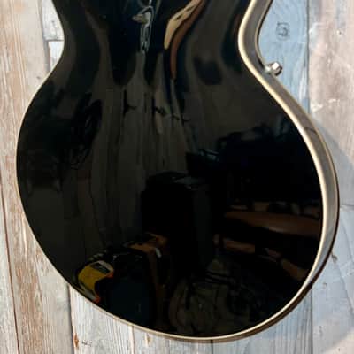Sweet Lefty! 2021 Gibson ES-335 Dot Semi-Hollow Electric Guitar Custom Black Ebony w/ Racing Stripes + OHSC image 9