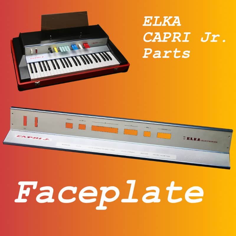 *Ask Me About Parts!* 1971 Elka Capri Jr Parts: Faceplate (Vintage Italian Combo Organ, OEM Spares for Restoration, Repair) image 1