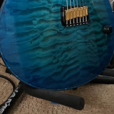Mayones Regius 7 Infinite Blue 5A Quilt Ragnarok NAMM 2019 image 6