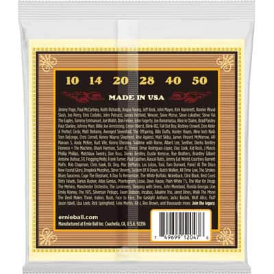 Ernie Ball 2047 Earthwood 80/20 bronze extra soft - silk&steel 10-50 image 2