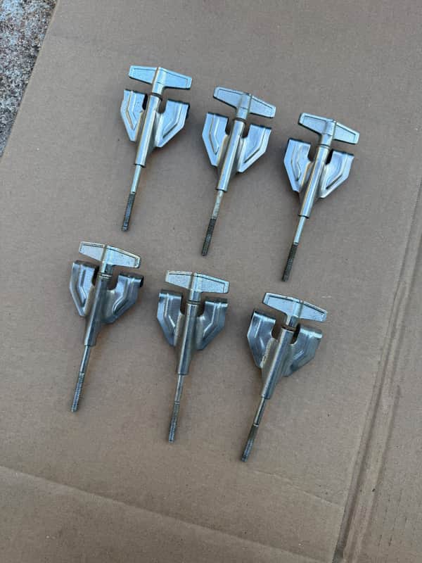6x Pack Vintage Tama Superstar Imperialstar Bass Drum Tension Rods and Claws image 1