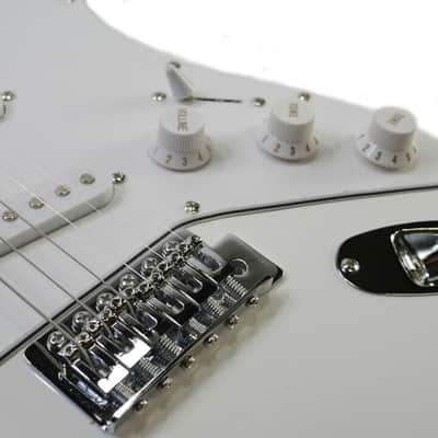 Zenison DOUBLE NECK Electric Guitar WHITE - 12 & 6 String Deluxe PADDED Gig Bag image 3