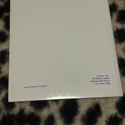 Lexicon PCM 70 v 2.0 ORIGINAL Owner’s Manual image 3