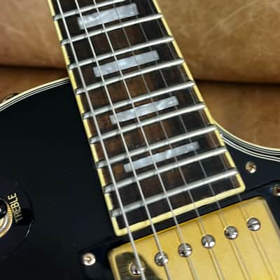 2015 Epiphone by Gibson Les Paul Custom Black Beauty Triple Pickup Electric guitar ebony VGC image 7