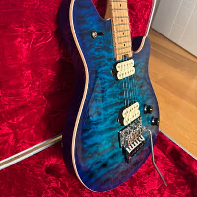 EVH Wolfgang WG QM with baked maple neck and EVH WG case - Chlorine Burst image 7