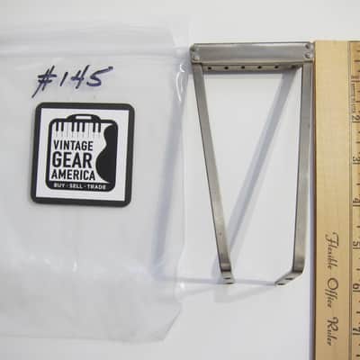 Harmony & Silvertone Flat Top Guitar Tailpiece Authentic Vintage Part Circa-1950s-1960s-Nickel Silver image 8