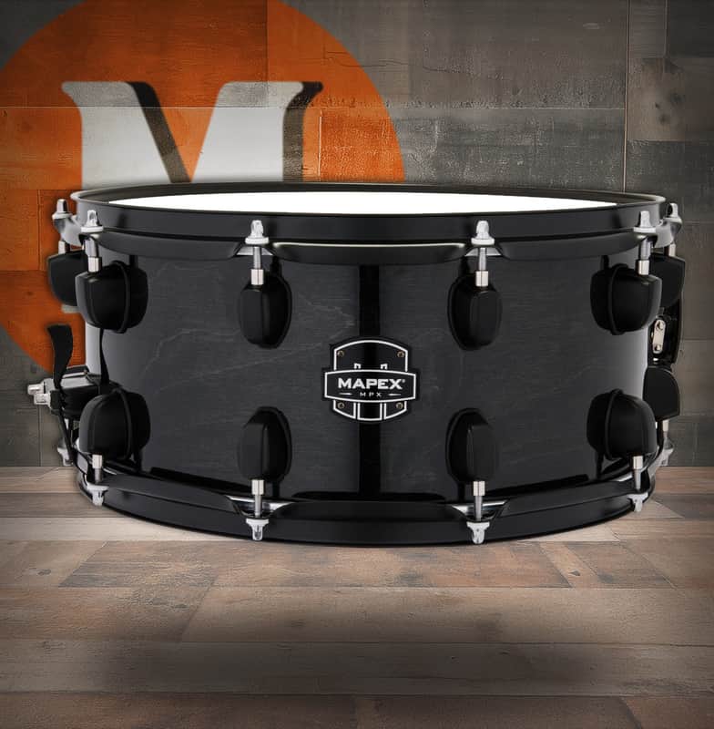 Mapex Mpx 14  In. x6.5 In. Maple/Poplar Hybrid Shell Snare Drum  Trans Midnight Black (MPNMP4650BMB) image 1