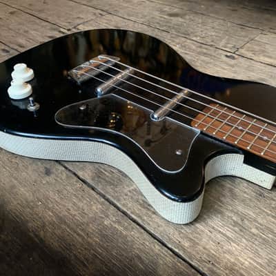 1960's Silvertone 1444 2 Pick up Bass in Black finish image 12