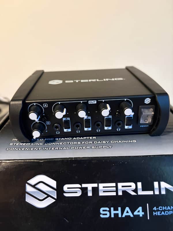 Sterling Audio SHA4 4-Channel Headphone Amplifier 2023 - Present - Black image 1