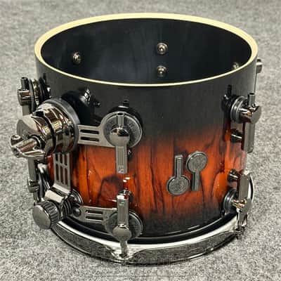 Sonor SQ2 Beech 5pc Drum Set Black to Red Burst over African Marble Gloss image 8