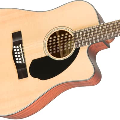 Fender CD-60SCE Dreadnought 12-string Walnut FB Natural image 4